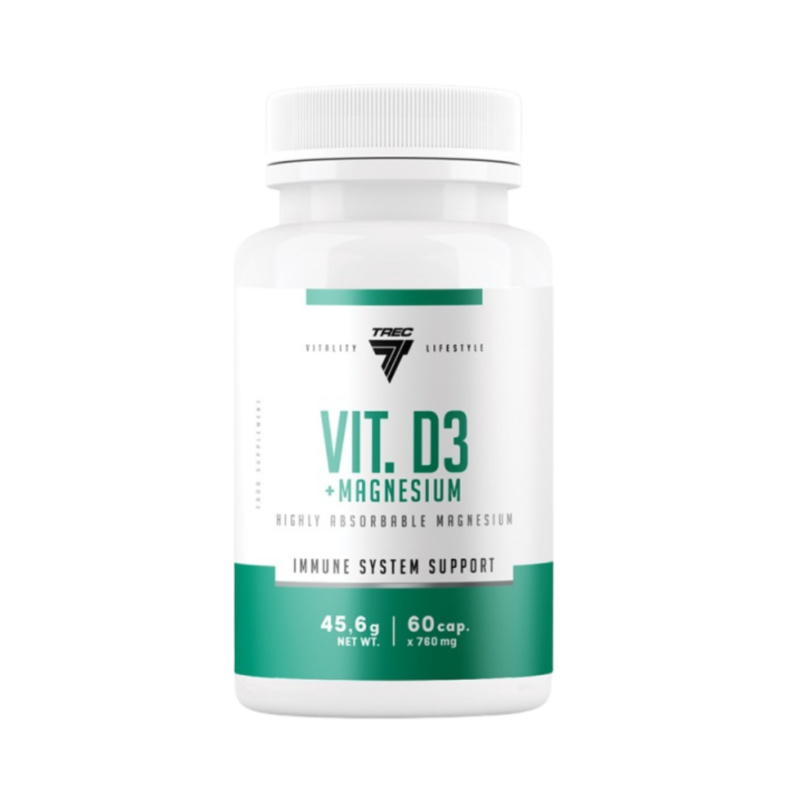 Trec Nutrition Vitamin 2000 IU D3 Magnesium(Magnezyum) Vitamin D 60 caps