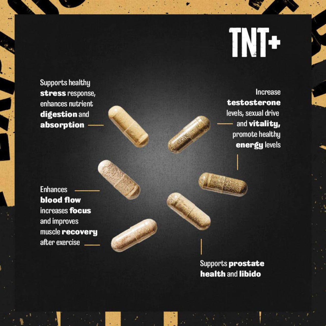 Animal TNT+ Testo Booster Tribulus+Fenugreek+Maca+İnositol+Grape+Astragalus+Saw palmetto+Ashwagandha 30 Pack - Görsel 2