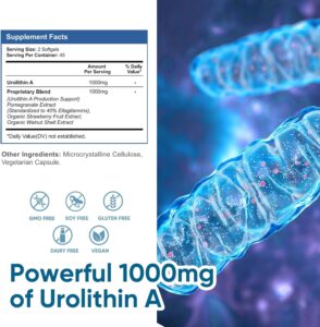 VIVALIFER Urolithin A 1000 MG Antioxidants for Healthy Aging 90 Softgels - Görsel 3