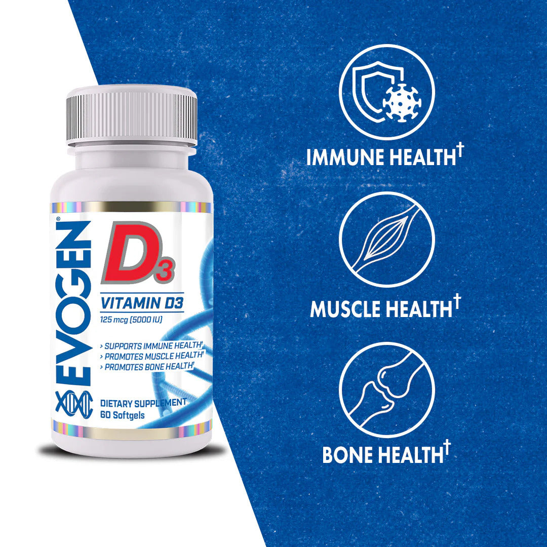 Evogen Vitamin D3 5000 IU 60 Softgels - Görsel 3