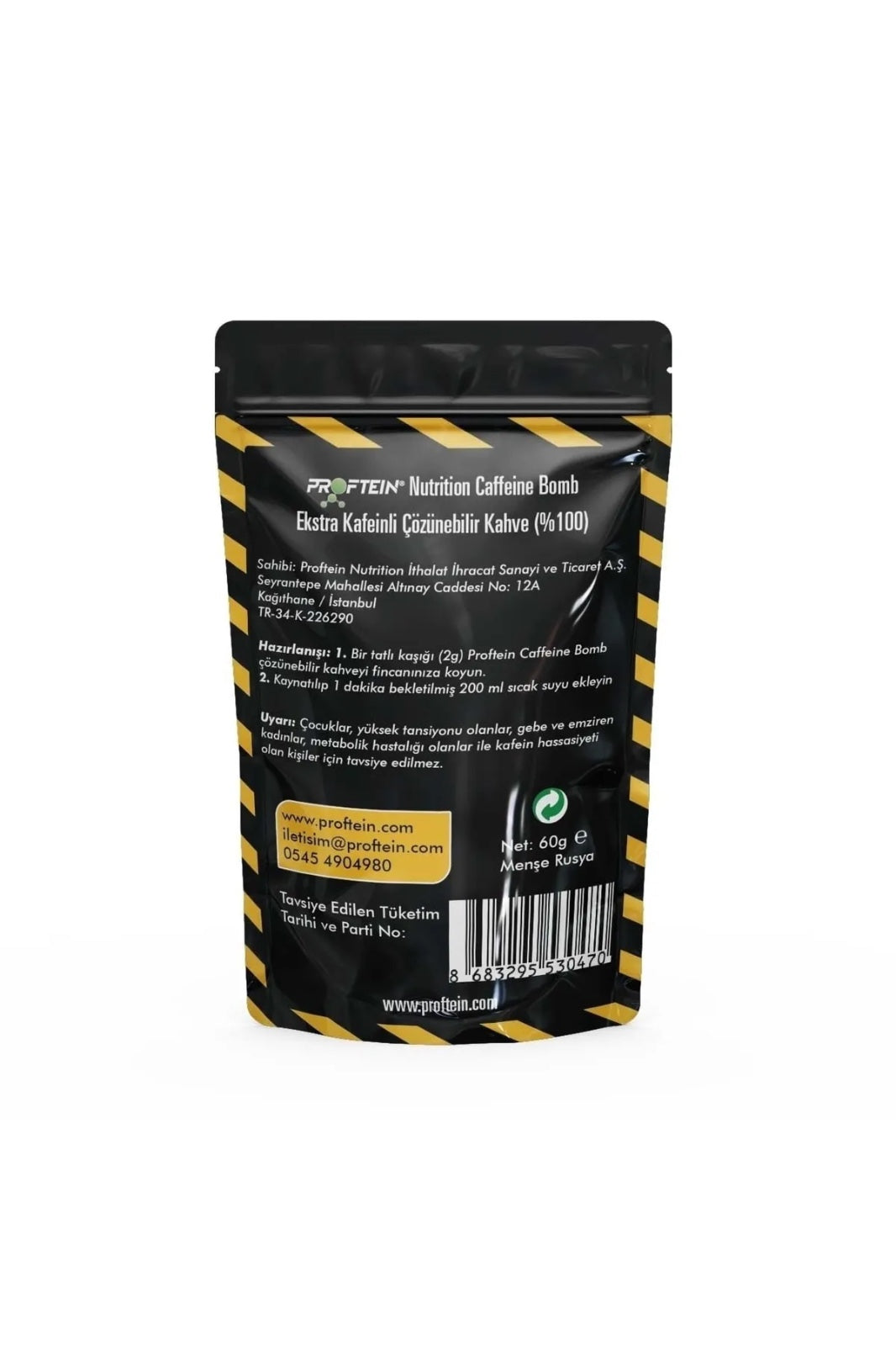 Proftein Caffeine Bomb 60gr - Ekstra Kafein - Görsel 2