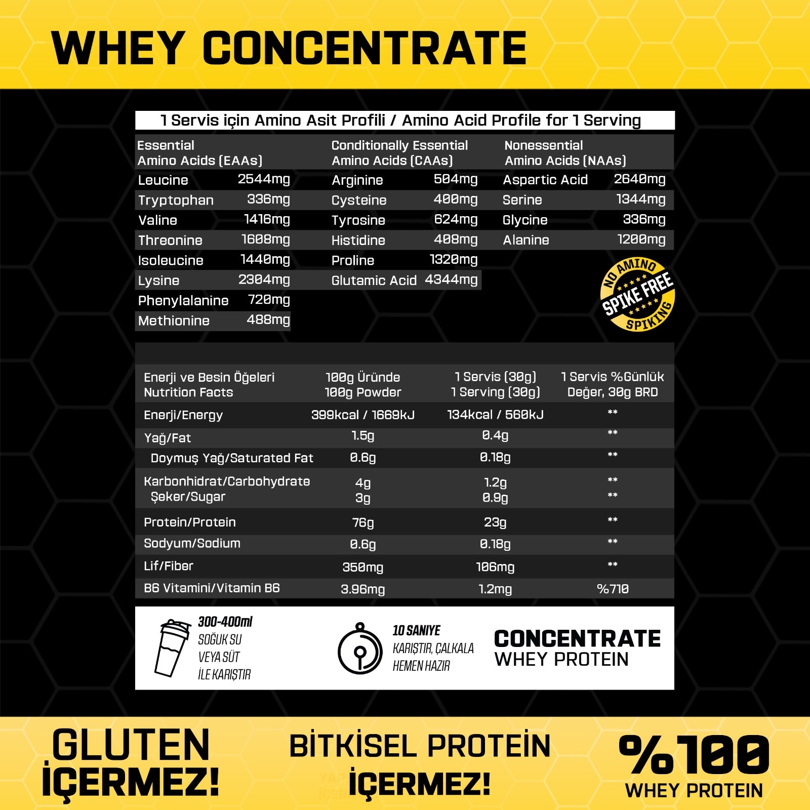Proftein Concentrate Whey Protein Tozu - Görsel 5