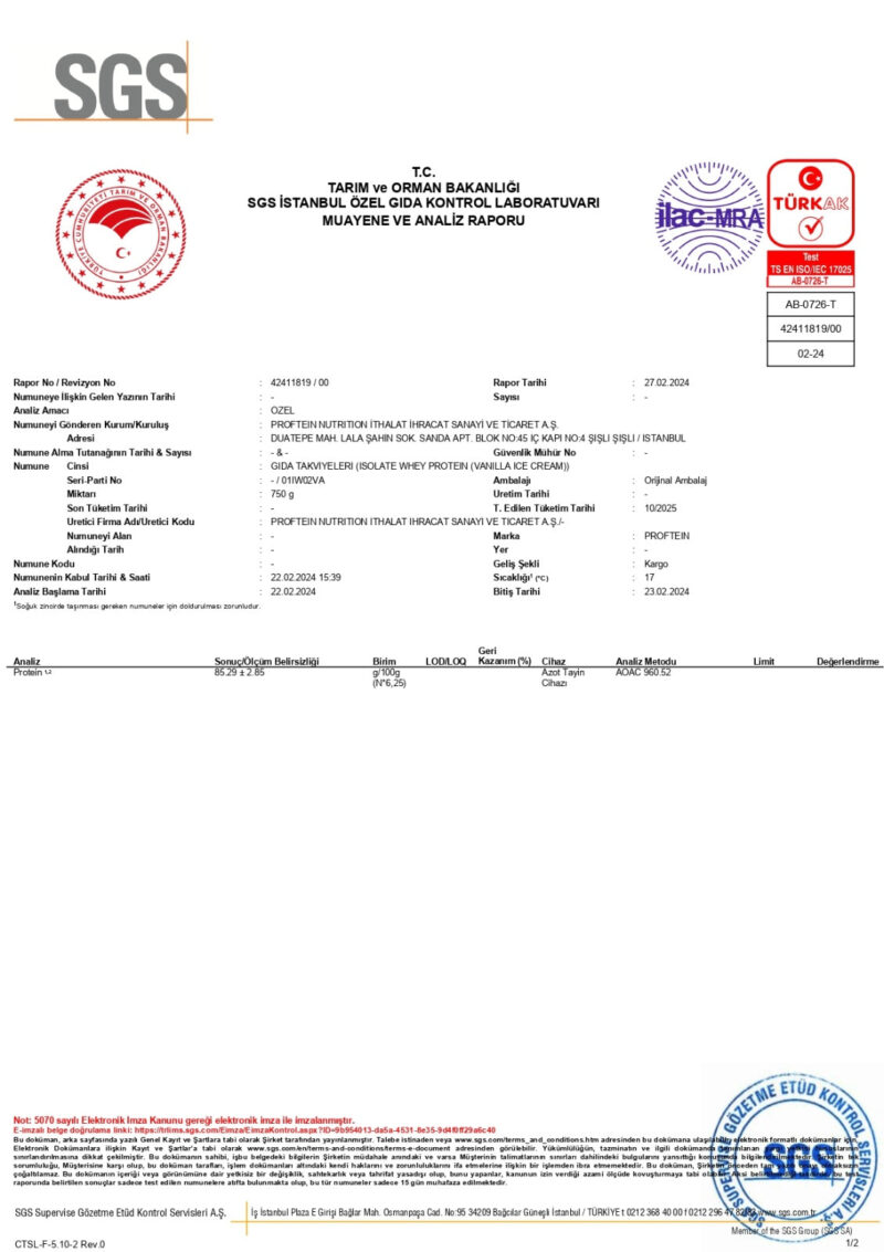 Proftein Whey Protein Isolate 750 gr - Görsel 5