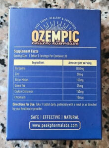 Natural Alternative Semag Ozempic Natural Berberine+Zinc+Green Tea+Bitter Melon Appetite Control 30 Caps - Görsel 4