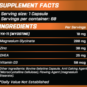 Grimlabs Hellsing YK11 myostatin 10 MG 60 Servings