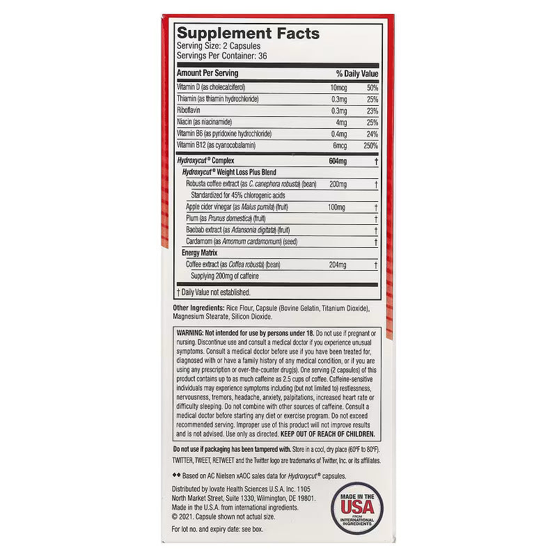 Muscletech Hydroxycut Original Burner Pro Clinical Weight Loss with Apple Cider Vinegar – 72 Tablet