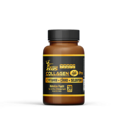 Zeus Nutrition Collagen Life 5 Tip Kolajen Tip 1, Tip 2, Tip 3, Tip 5 ,tip 10, ( Selenyum , C Vitamini Ve Çinko ) 30 Kapsül