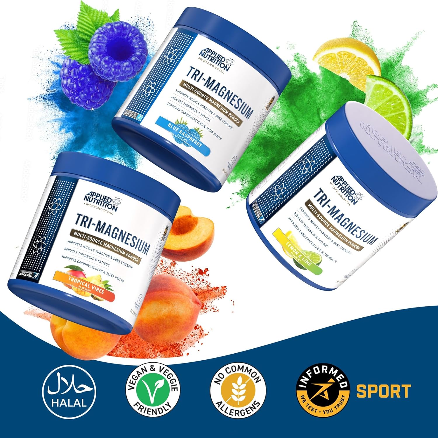 Applied Nutrition Tri-Magnesium Magnezyum Complex Glycinate+Taurate+Citrate Powder 50 Servis - Görsel 2