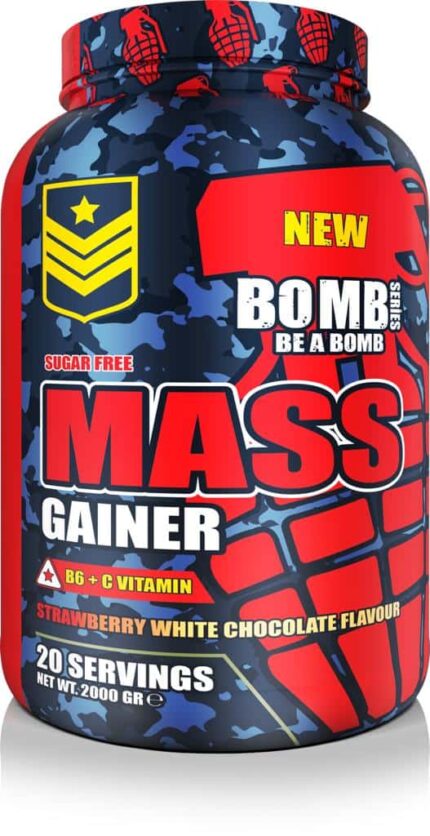 BOMB SERIES MASS GAİNER ÇİLEK& BEYAZ ÇİKOLATA 2000 GR