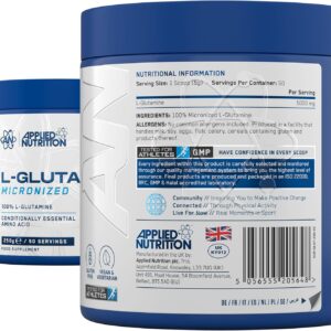 Applied Nutrition Mikconized L Glutamine Muscle Strength Recovery Boosts Immune System 250 gram