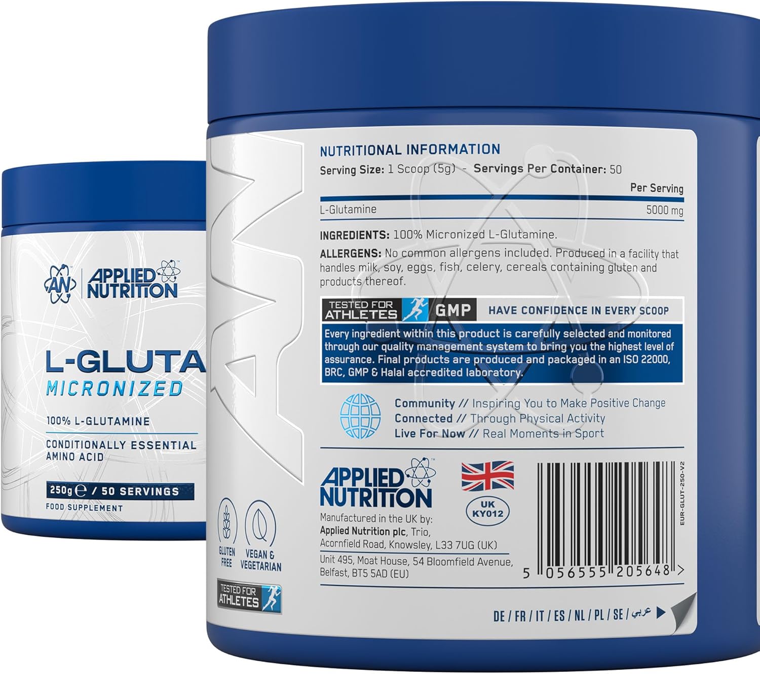 Applied Nutrition Mikconized L Glutamine Muscle Strength Recovery Boosts Immune System 250 gram - Görsel 2