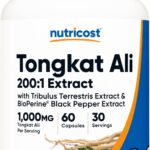 Nutricost Tongkat Ali+ Tribulus 200:1 1000 Mg 60 Kapsül