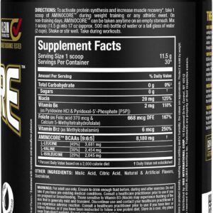 ALLMAX AMINOCORE BCAA Workout Muscle Recovery Amino Acids 30 Servis White Grape