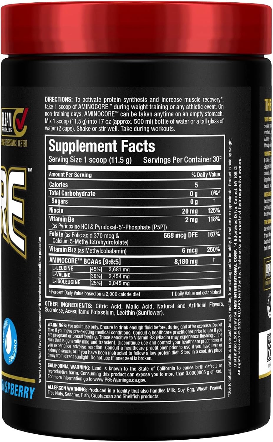 Allmax AMİNOCORE BCAA SUPPLEMENT POWDER - Görsel 3
