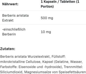 Allnutrition Berberine Indian Barberry Glucose support 500 mg – 90 Caps - Görsel 2
