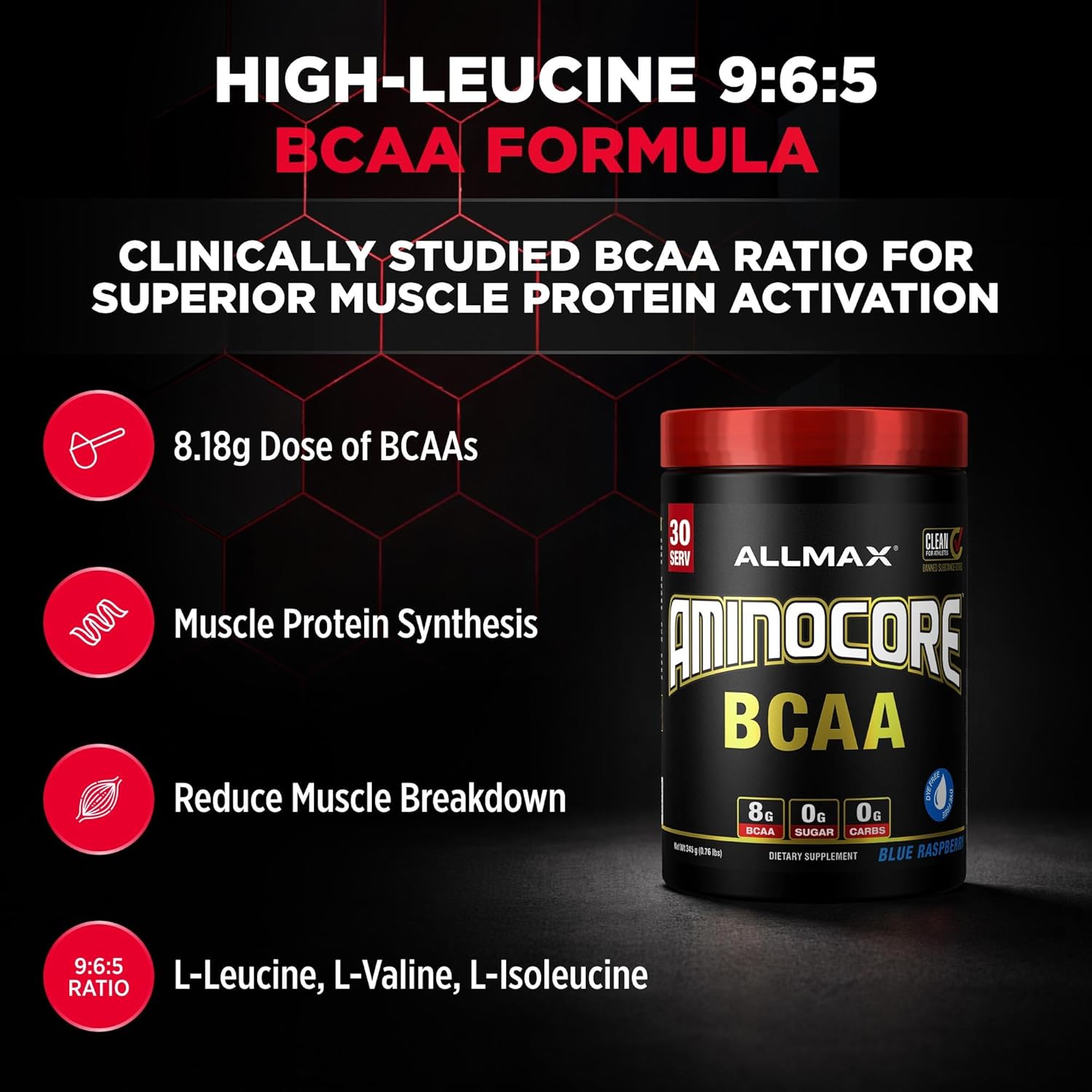 Allmax AMİNOCORE BCAA SUPPLEMENT POWDER - Görsel 2