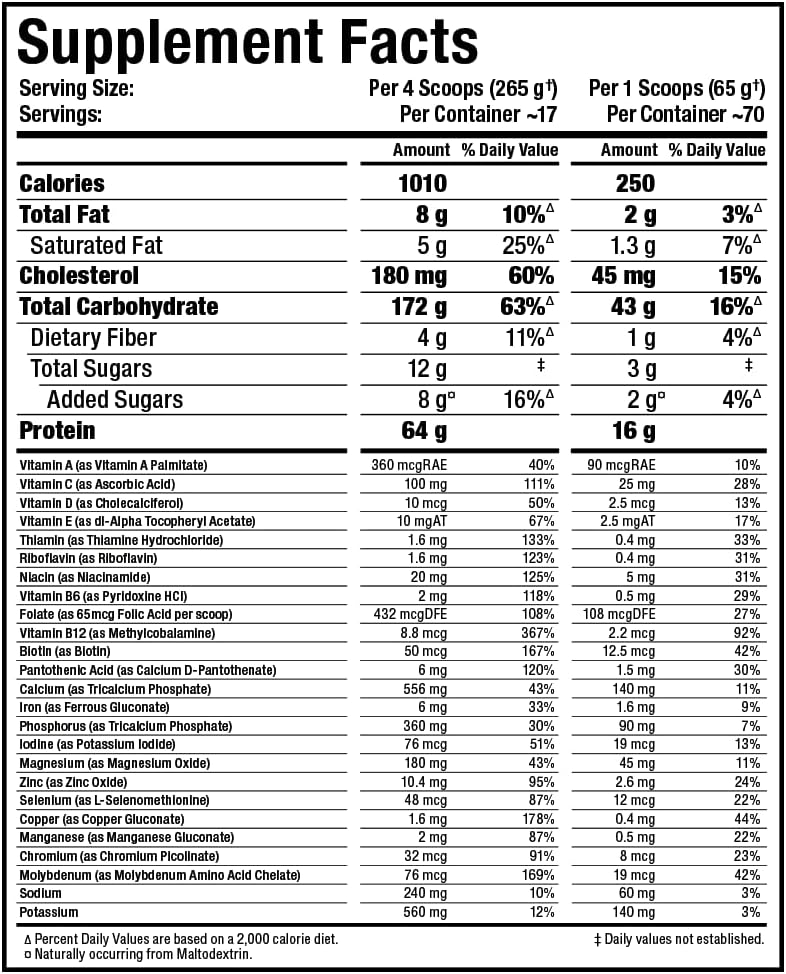 ALLMAX QUICKMASS Rapid Lean Mass Gainer 4,54 kg 70 Servings - Görsel 3
