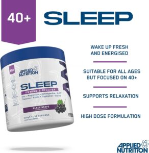 Applied Nutrition Sleep Support for Over 40s Zinc Reishi Magnesium Glycine Theanine 5-HTP 300 g - Görsel 3