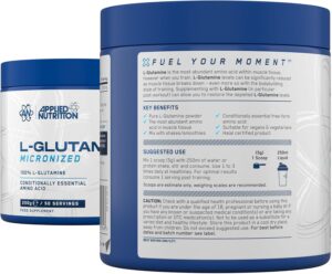 Applied Nutrition Mikconized L Glutamine Muscle Strength Recovery Boosts Immune System 250 gram - Görsel 3