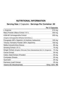 Applied Nutrition Sex Bomb Ksm66 Maca Fenugreek Tribulus Ginseng Ashwagandha 120 Caps - Erkeklere özel - Görsel 2