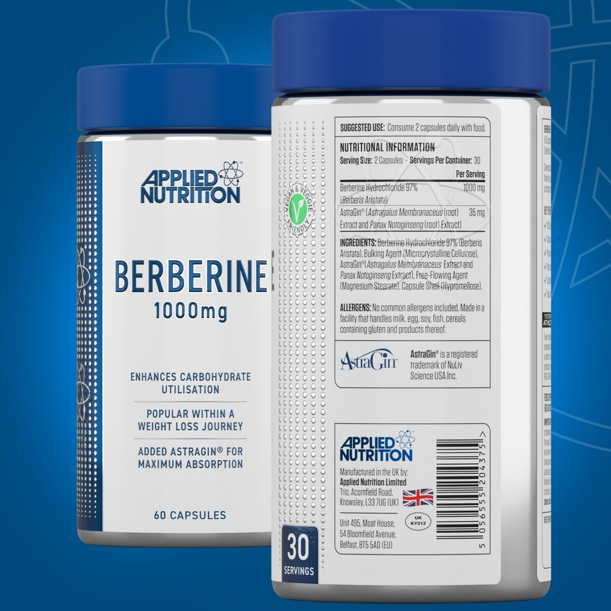 Applied Nutrition Berberine capsules 1000mg x 60 Caps - Görsel 3