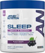 Applied Nutrition Sleep Support for Over 40s Zinc Reishi Magnesium Glycine Theanine 5-HTP 300 g