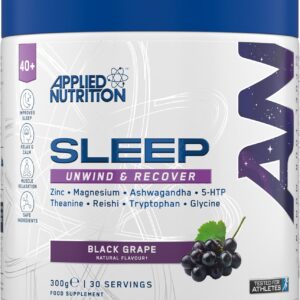 Applied Nutrition Sleep Support for Over 40s Zinc Reishi Magnesium Glycine Theanine 5-HTP 300 g