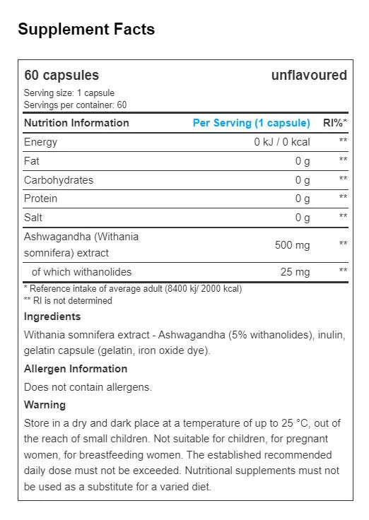 Nutrend Ashwagandha KSM66 60 Capsul - Görsel 4