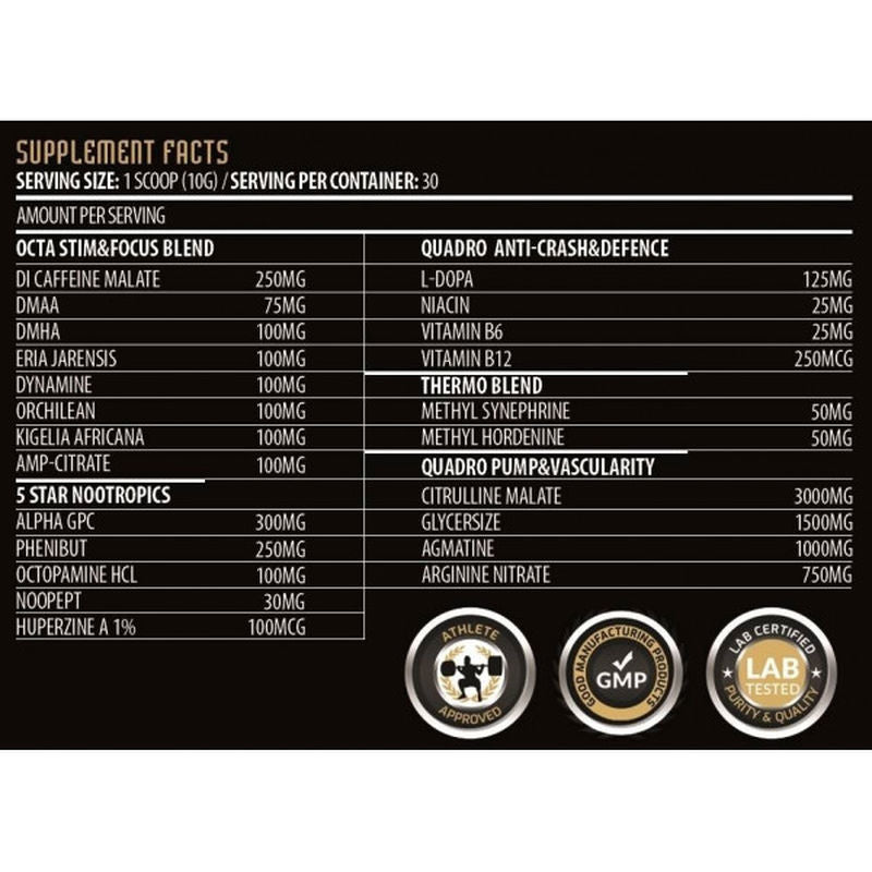 Hammer Atomic Pre-Workout DMHA DMAA Strength 300g - Görsel 4