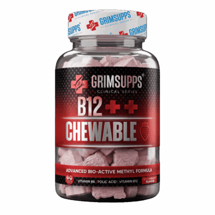 Grimsupps B6+B12 Folic Acid 60 Strawberry Chewable Tablet