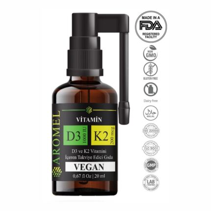 Aromel D3 + K2 Vitamini 1000 IU 200 Mcg