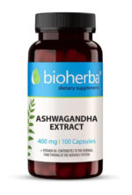 Bioherba Ashwagandha 400 mg – 100 Capsules High-Strength Root Extract for Daily Support – 1600 mg Daily Serving