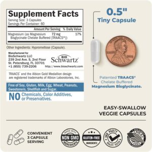 BioSchwartz Magnesium Bisglycinate Bone & Joint Support 180 Caps - Görsel 2