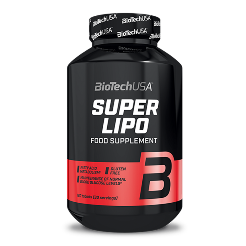 BioTech USA Super Lipo Fat burner (HCA+L-carnitine+Green tea+CLA+Garcinia cambogia) 120 tablets