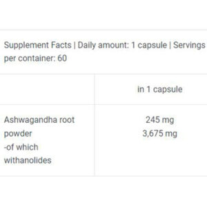 Biotech USA Ashwagandha 60 Kapsül