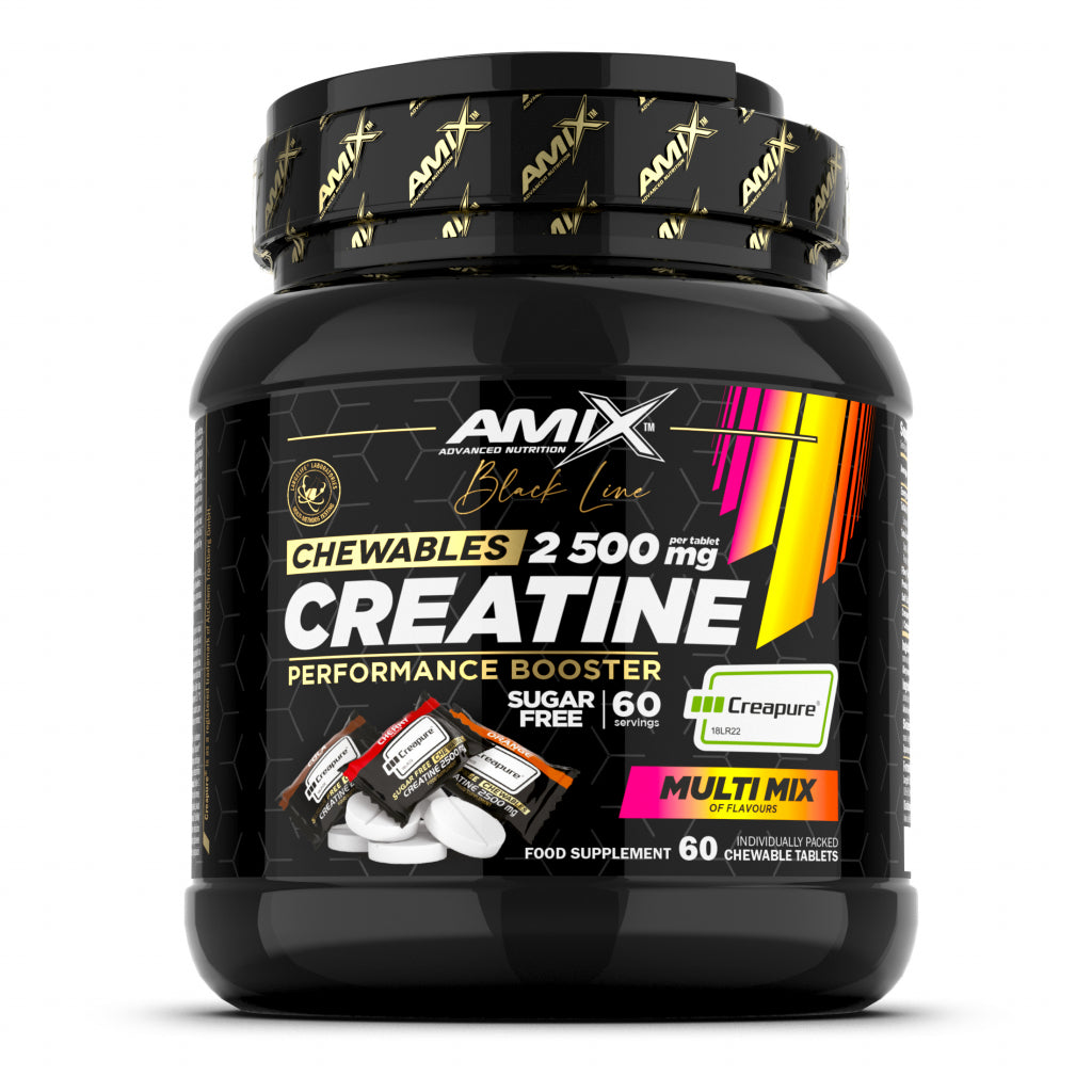 Amix Black Line Creatine Creapure 2500mg 60 Chewable Tabs Zero Sugar - Görsel 3