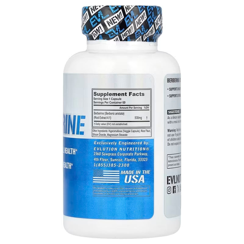 Evlution Nutrition Berberine 500 mg 60 Veggie Caps - Görsel 2