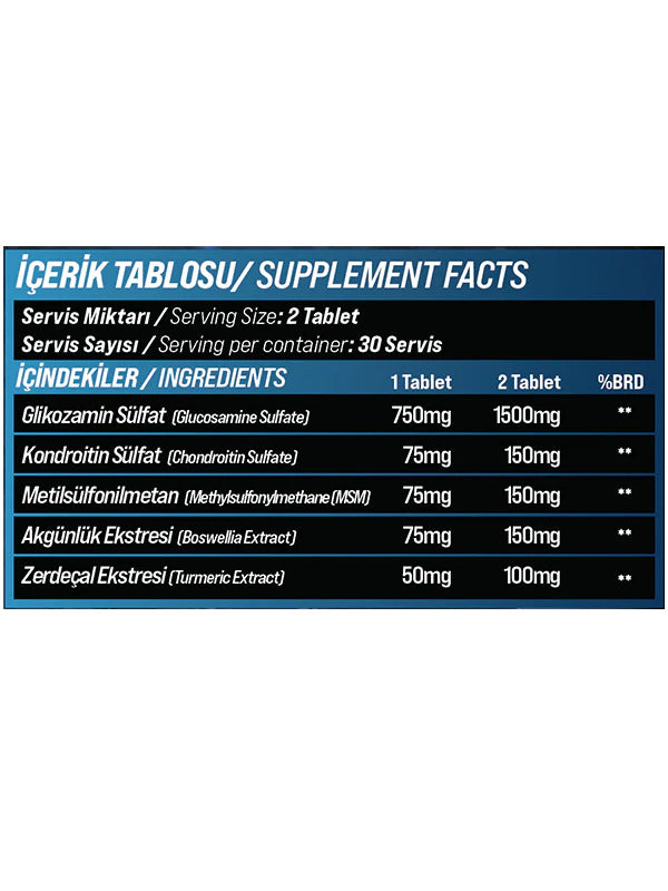Grimsupps BoneForge Glucosamine & Msm & Turmeric & Boswellia 60 Tablet - Görsel 2