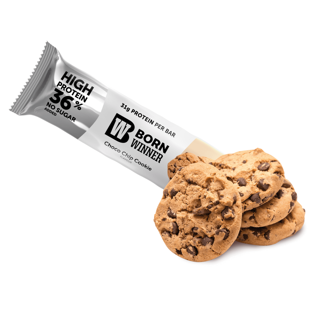 Born Winner Mega PRO Protein Bar – Choco Chip Cookie