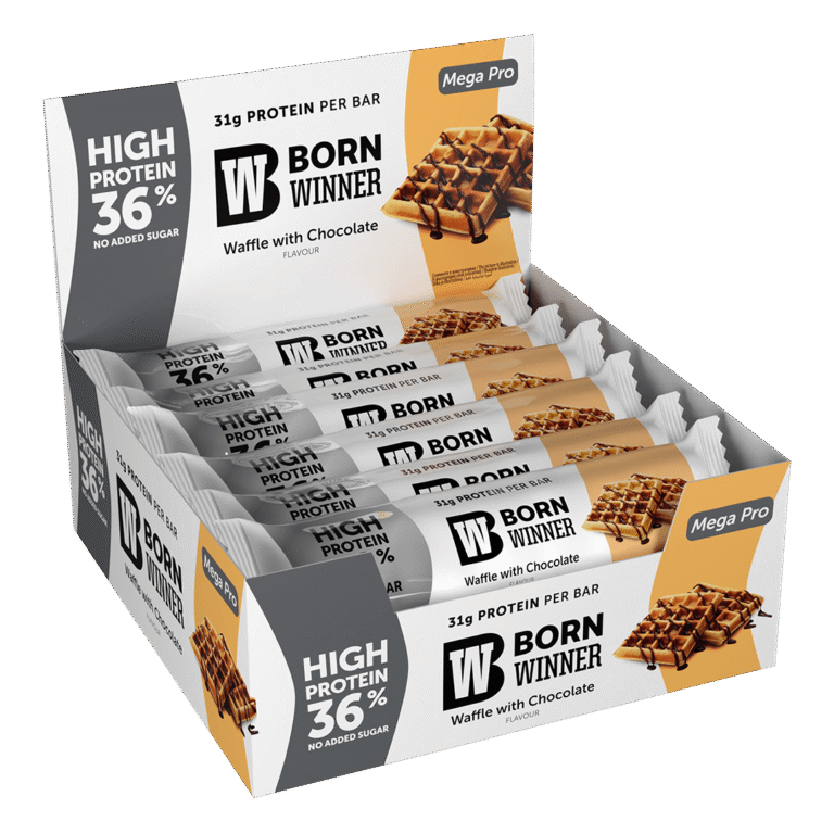 Born Winner Mega Pro Protein Bar Box / 12 X 85 G