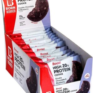Born Winner Boost Protein Bar Cookies – Double Chocolate and Blueberry 75g