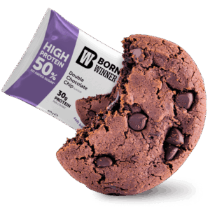 Born Winner Slim Protein Bar Cookies – Double Chocolate 60g - Görsel 2