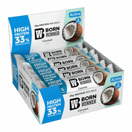 Born Winner Active Protein bar – Coconut 12 x 60g