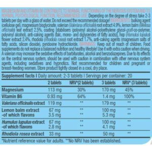 Biotech Usa Valerian Forte Lemon Balm Rhodiola - 60 tablet - Görsel 3