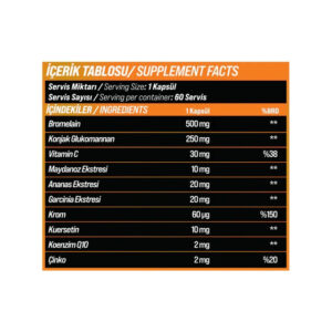 GRIMSUPPS Bromelian Advanced+ Zinc + Koenzim Q10 60 CAPSULES - Görsel 2