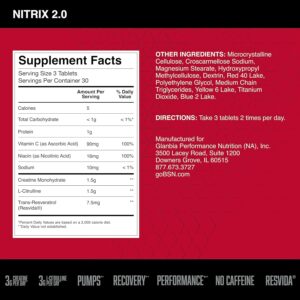 BSN NITRIX 2.0 Creatine Citrulline Resveratrol Muscle Recovery 90 Tablet - Görsel 2