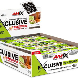 AMIX Exclusive Protein Bar 12x85g - Pistachios Caramel