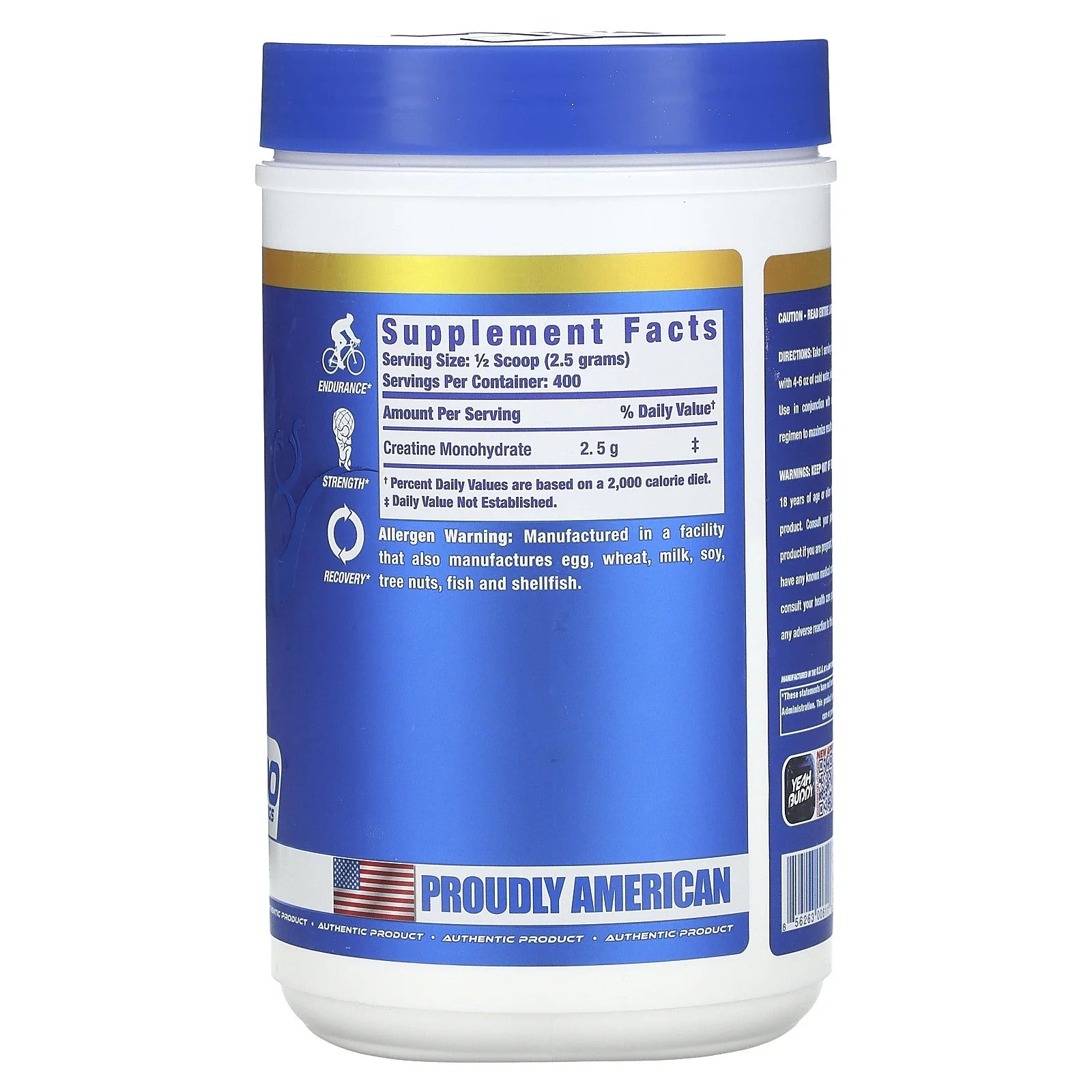 Ronnie Coleman Vital Edition Creatine XS Powder Unflavored 1 Kg – 400 Servis