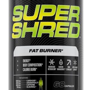 Cellucor Super Shred Fat Burner Thermogenic Power & High Stimulant Energy 60 Caps