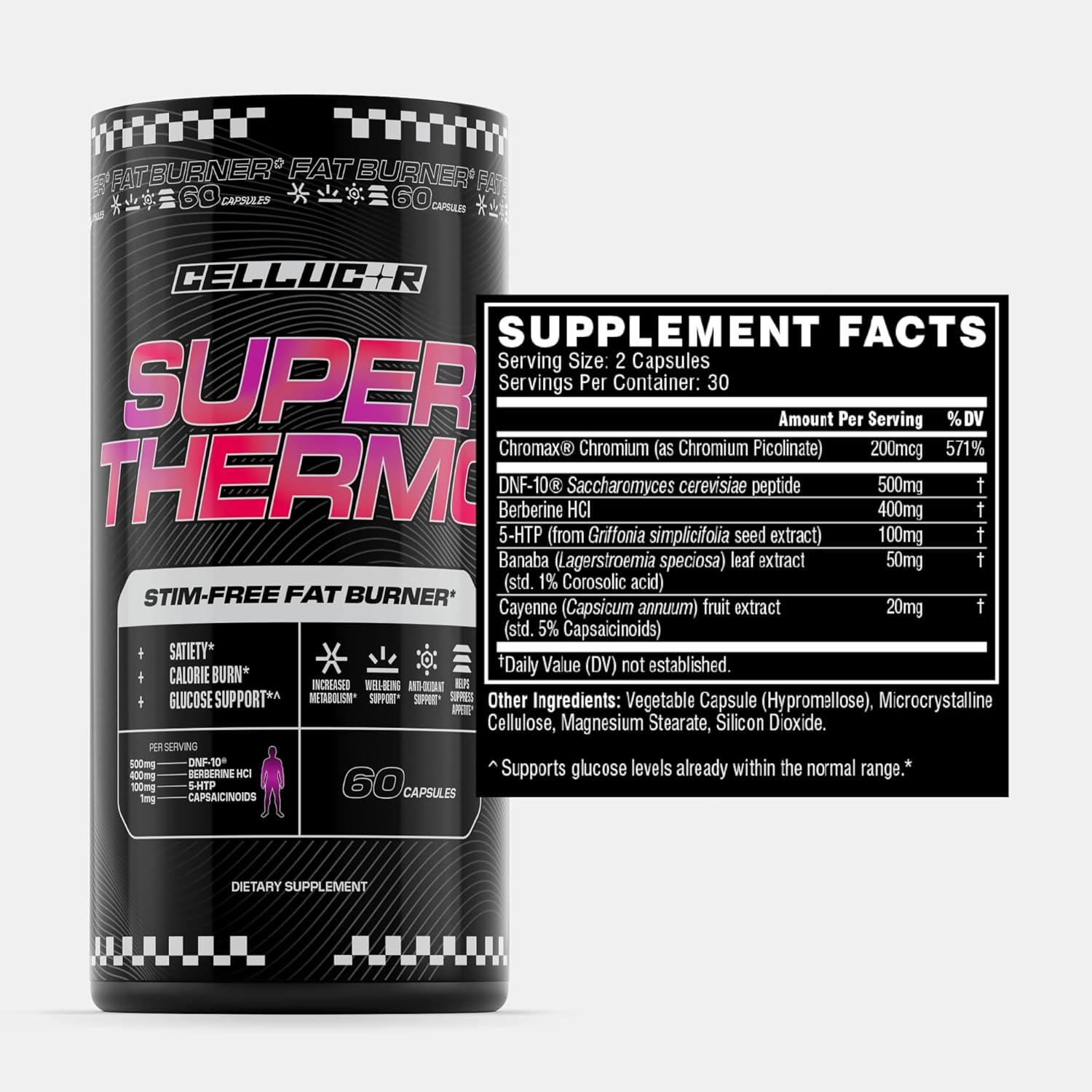 Cellucor Super Thermo Stim-Free Fat Burner  60 Caps